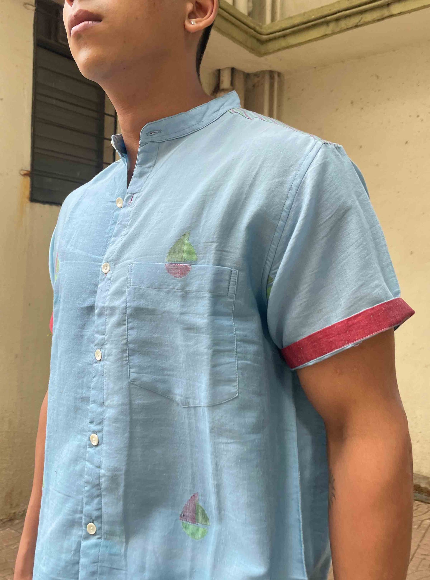Blue Boat Jamdani Shirt