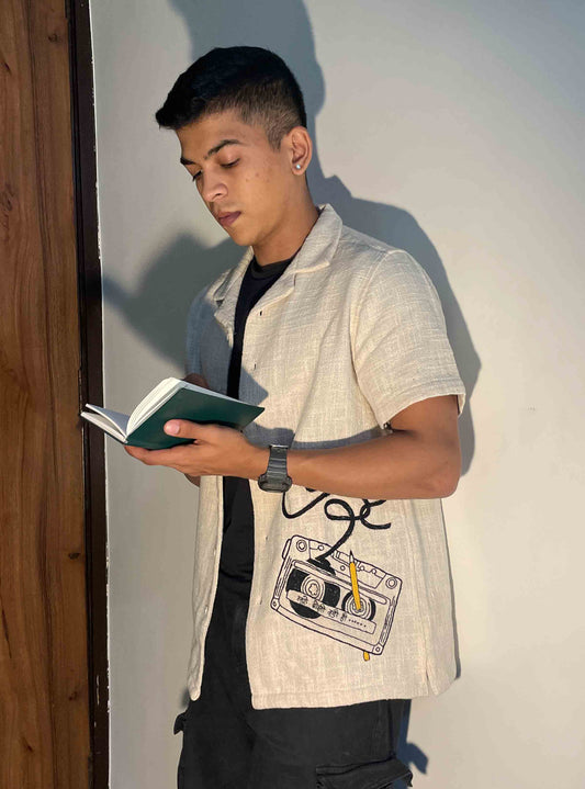 Off White Cassette Embroidered Shirt