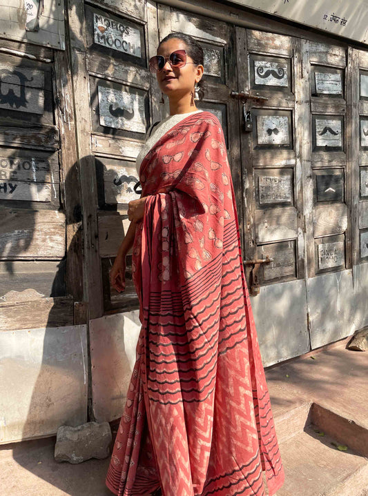 Sunglasses Pink Natural Dye Dabu cotton Saree