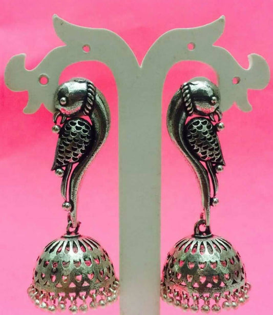 German Silver Mayura Earrings
