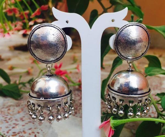 German Silver Jhumka - Plain