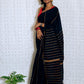 Black Khesh Handwoven Cotton Saree