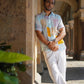 Blue Blockprint Men Shirt