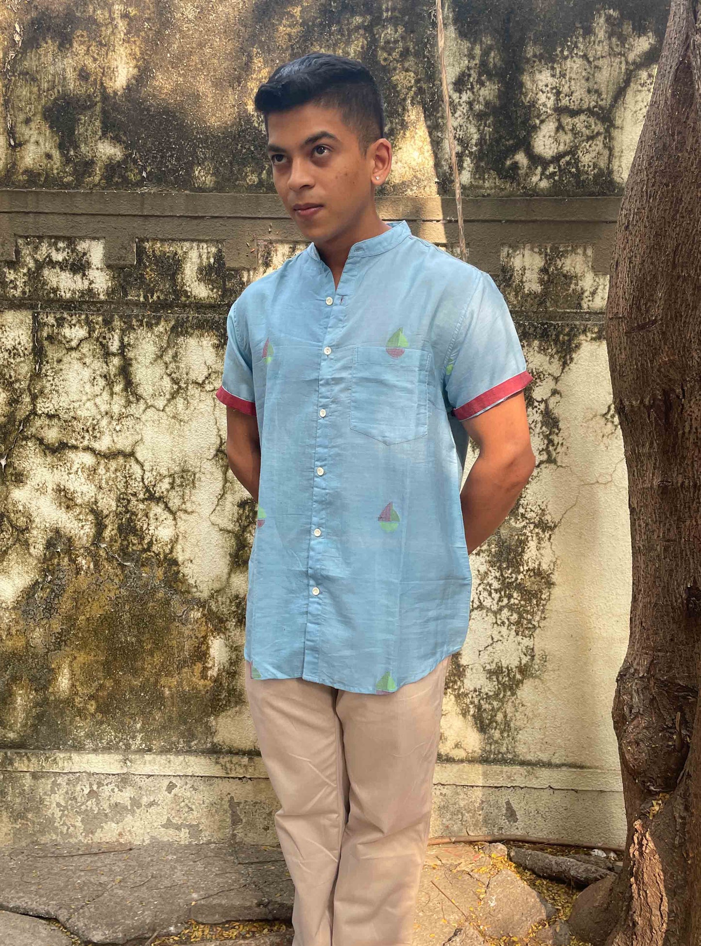 Blue Boat Jamdani Shirt