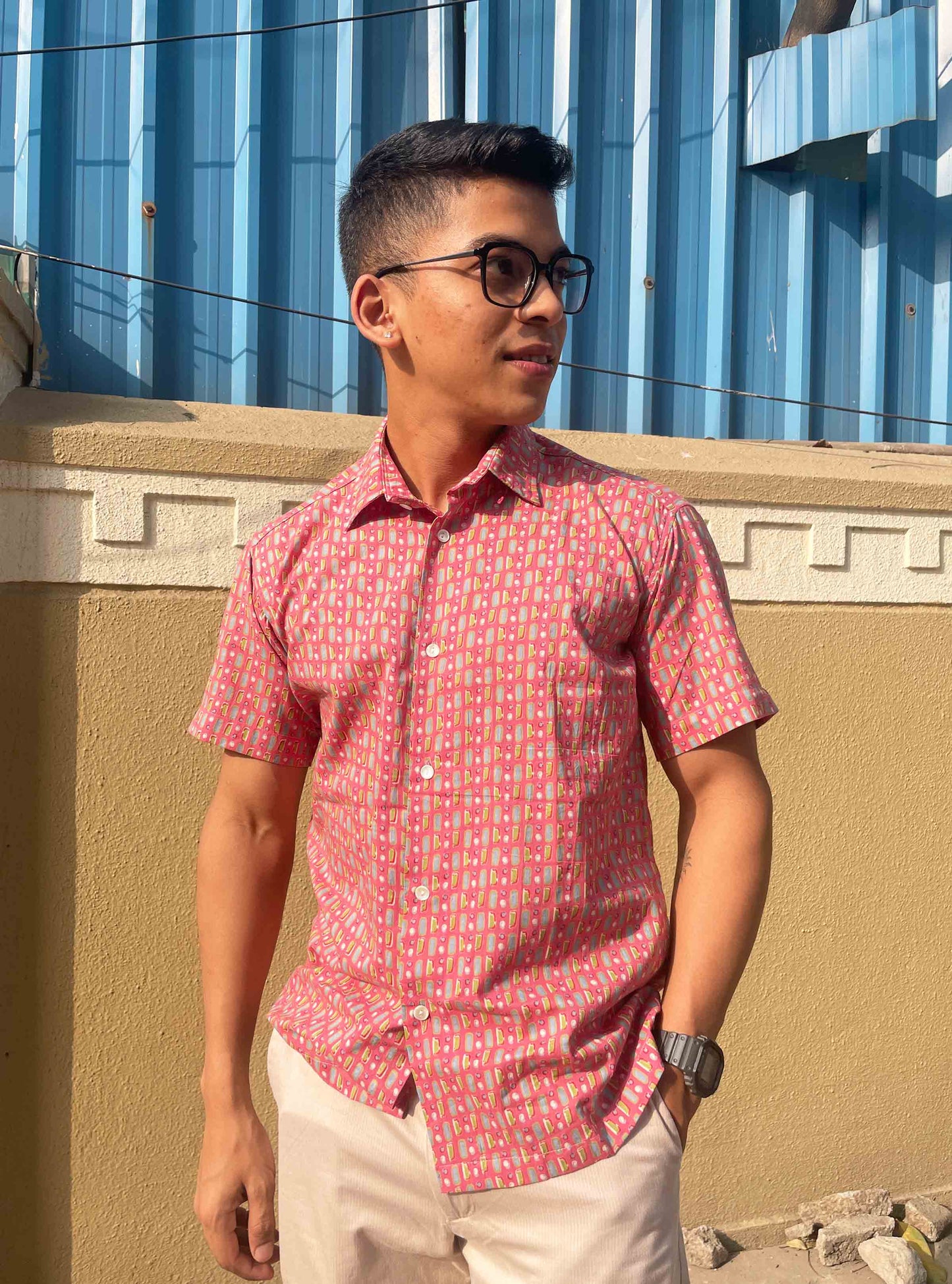 Pink Candy Print Shirt