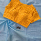 Yellow Reverse Applique Cotton Blouse