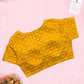 Yellow Reverse Applique Cotton Blouse