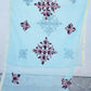 Sky- Blue Applique Work Kota Cotton Dupatta