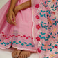 Baby Pink Phool Patti Kota cotton saree