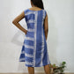 Ink-Blue Line Discharge-Print Dress