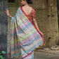 Turquoise Bengal cotton with multi color pallu