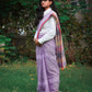 Purple Bengal cotton with multi color pallu