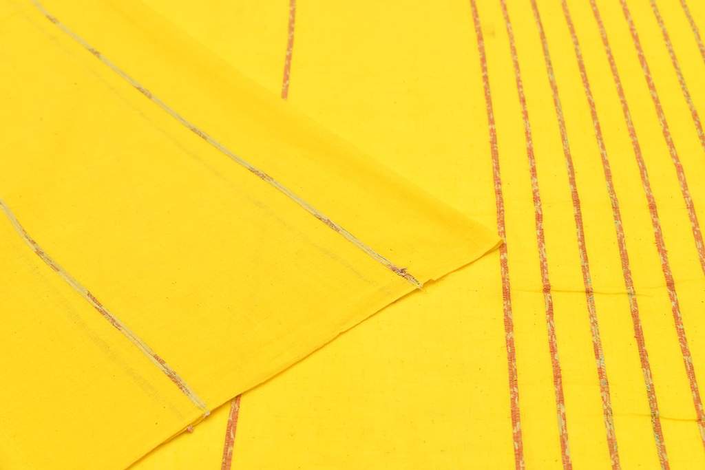 Lemon Yellow Khesh Saree