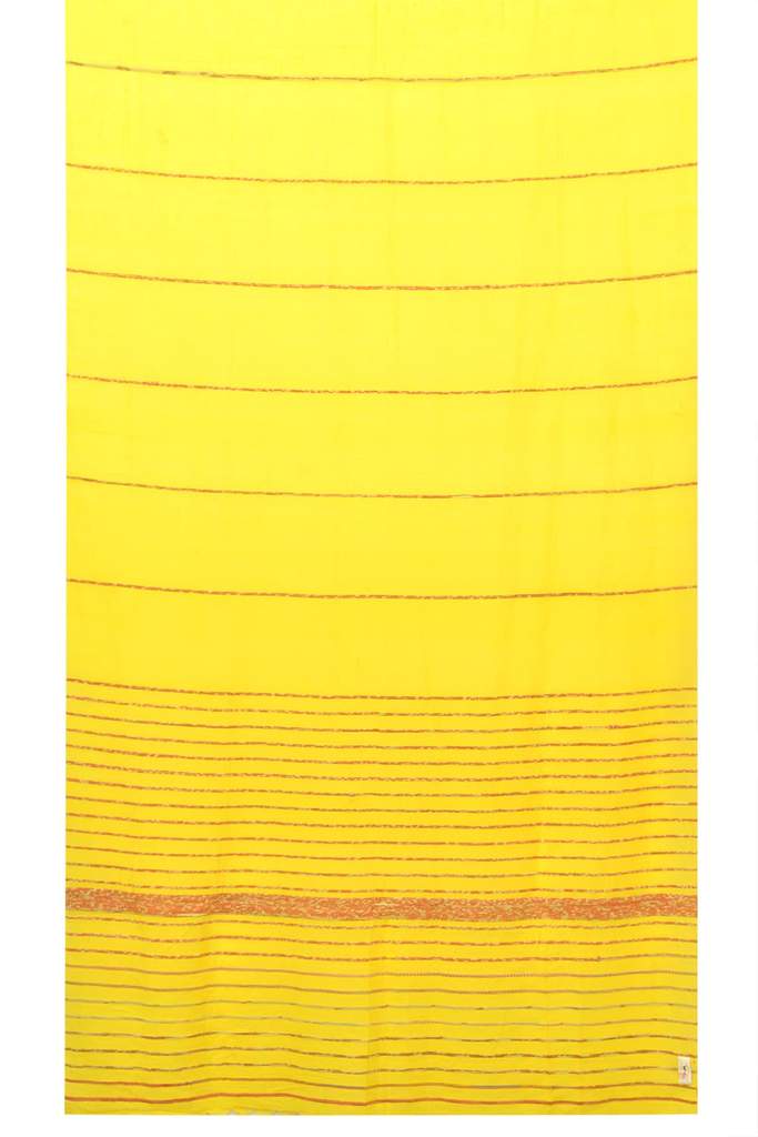 Lemon Yellow Khesh Saree
