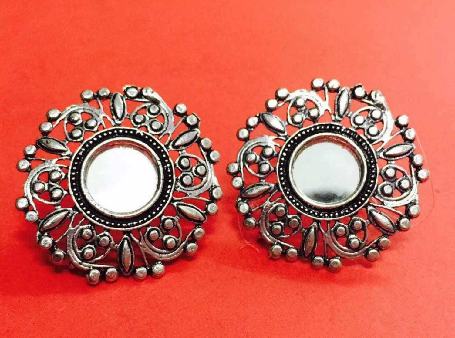 German Silver Stud Earrings